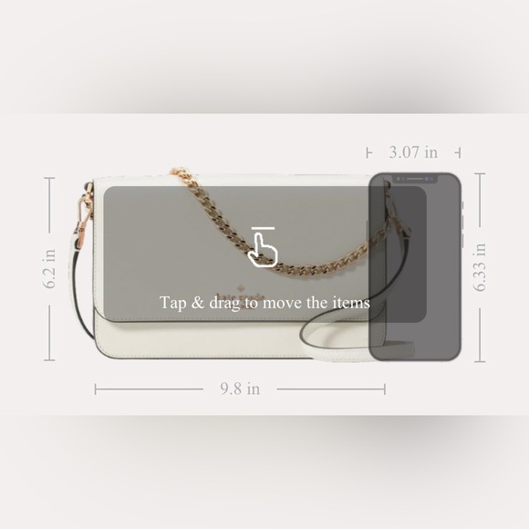 Kate Spade ♠️Handbag Madison Medium Crossbody Meringue Cream Off-White - Picture 10 of 11